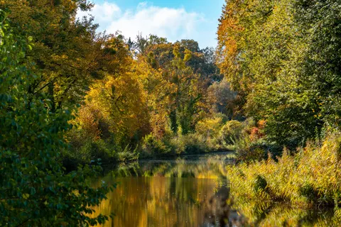 Autumn River 4K Wallpaper · nature · 3840×2560