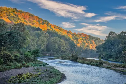 Autumn River 4K Wallpaper · nature · 3840×2560