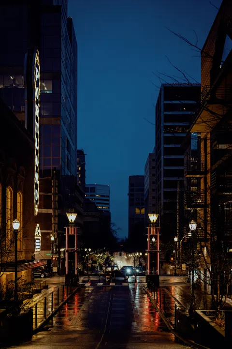 Night Street Phone Wallpaper · street · 1440×2164