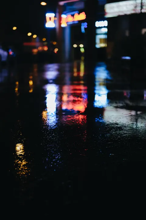 Rainy Street Phone Wallpaper · street · 1440×2161