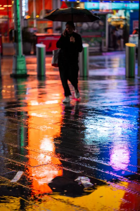Rainy Street Phone Wallpaper · street · 1440×2160