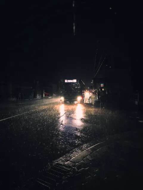 Rainy Street Phone Wallpaper · street · 1440×1920