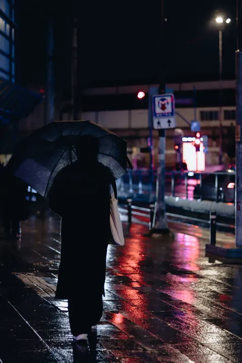 Rainy Street Phone Wallpaper · street · 1440×2160