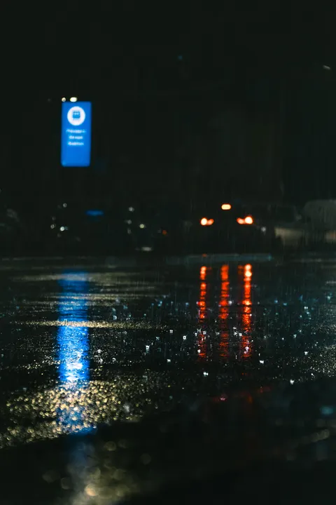 Rainy Street Phone Wallpaper · street · 1440×2160