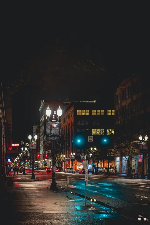 Rainy Street Phone Wallpaper · street · 1440×2164