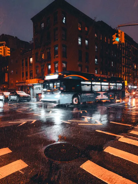 Rainy Street Phone Wallpaper · street · 1440×1920