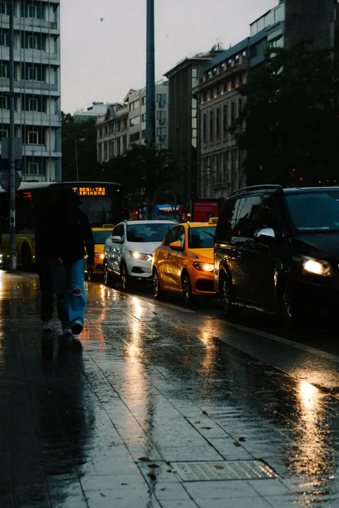 Rainy Street Phone Wallpaper · street · 1440×2160