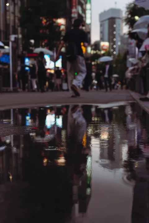 Rainy Street Phone Wallpaper · street · 1440×2160