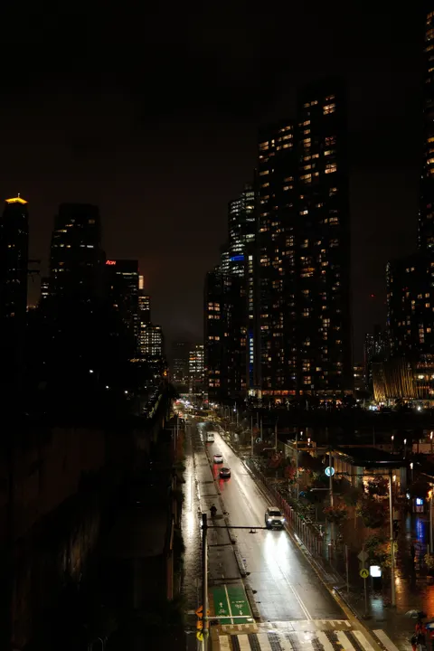 Rainy Street Phone Wallpaper · street · 1440×2160