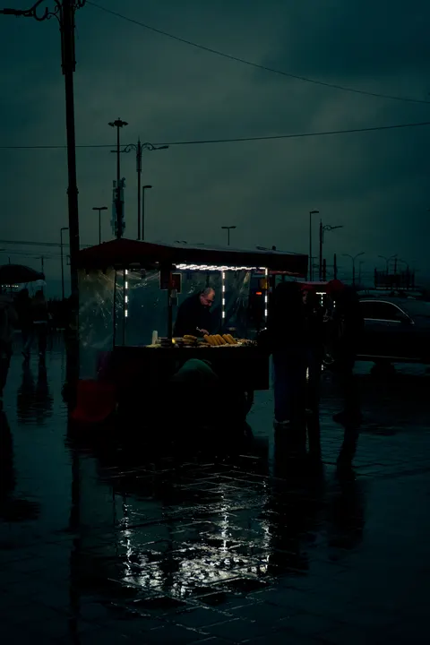 Rainy Street Phone Wallpaper · street · 1440×2160