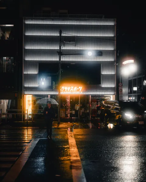 Rainy Street Phone Wallpaper · street · 1440×1800