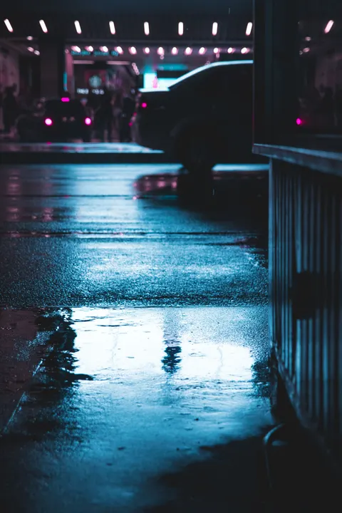 Rainy Street Phone Wallpaper · street · 1440×2160