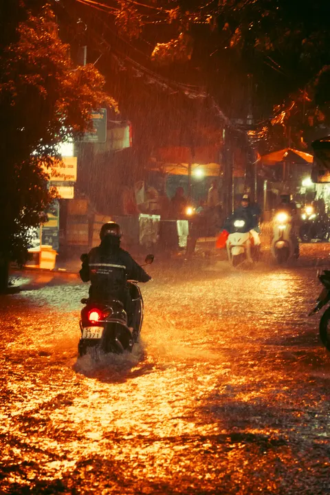 Rainy Street Phone Wallpaper · street · 1440×2160