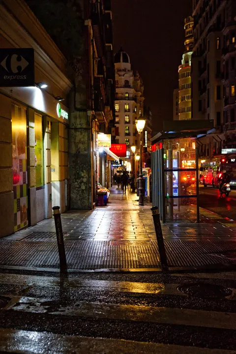 Rainy Street Phone Wallpaper · street · 1440×2157