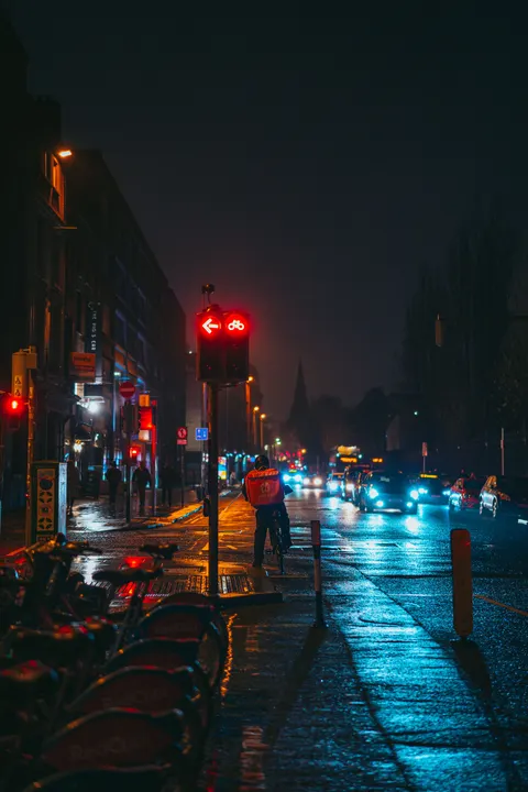 Rainy Street Phone Wallpaper · street · 1440×2160