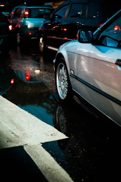 Rainy Street Phone Wallpaper · street · 1440×2160