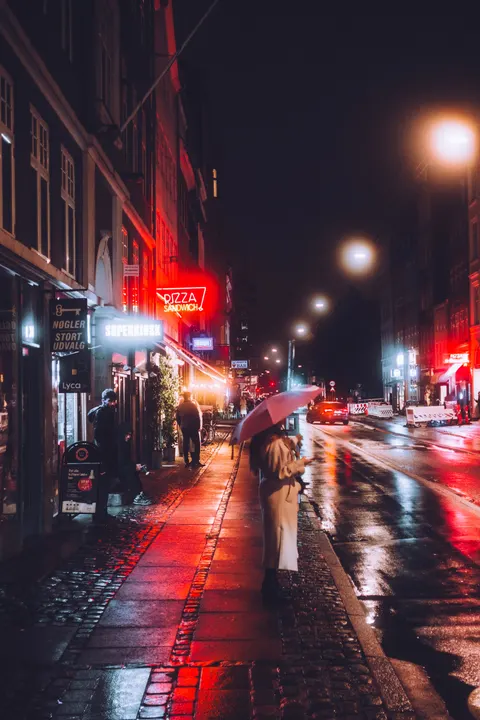 Rainy Street Phone Wallpaper · street · 1440×2160