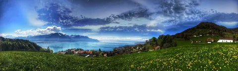 Berge 4K Hintergrundbild · mountains · 3840×1154