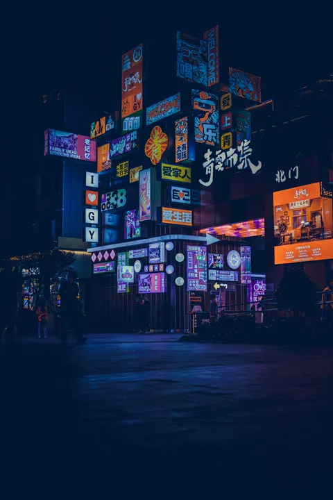 Neon Sign Phone Wallpaper · street · 1440×2160