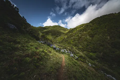Fond d'écran Sentier de montagne 4K · mountains · 3840×2560