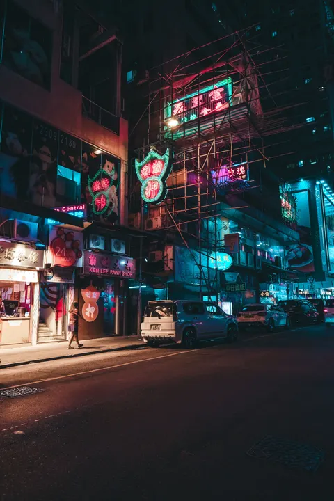 Neon Sign Phone Wallpaper · street · 1440×2160
