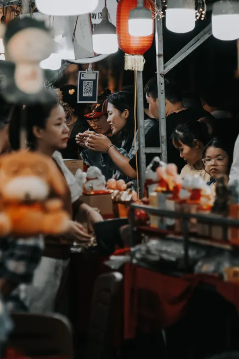 Night Market Phone Wallpaper · street · 1440×2160