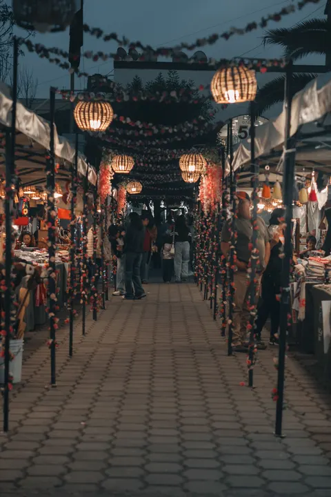 Night Market Phone Wallpaper · street · 1440×2160