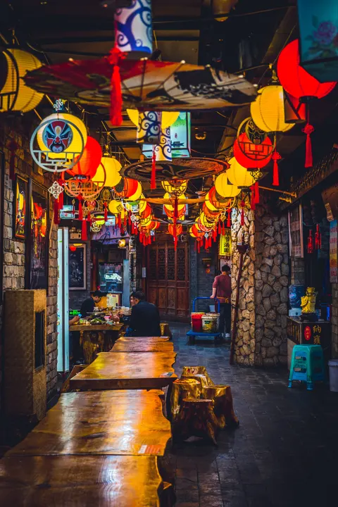 Night Market Phone Wallpaper · street · 1440×2160