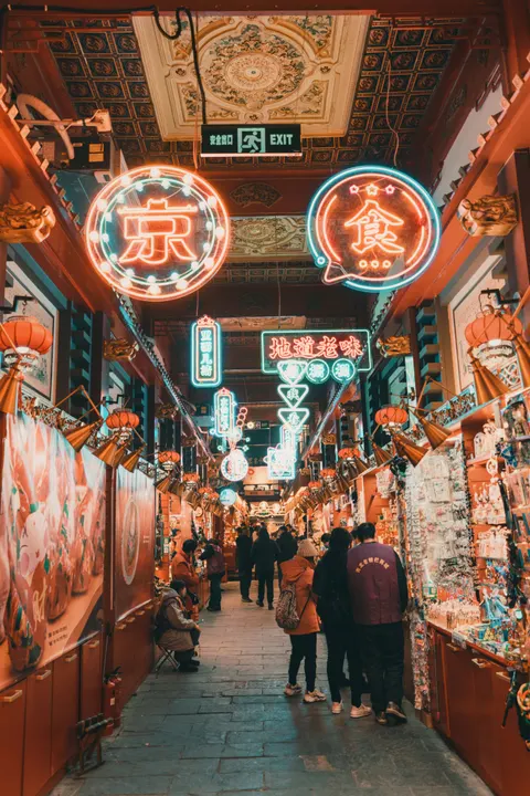 Night Market Phone Wallpaper · street · 1440×2160