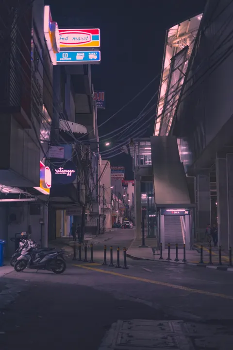 Night Street Phone Wallpaper · street · 1440×2160