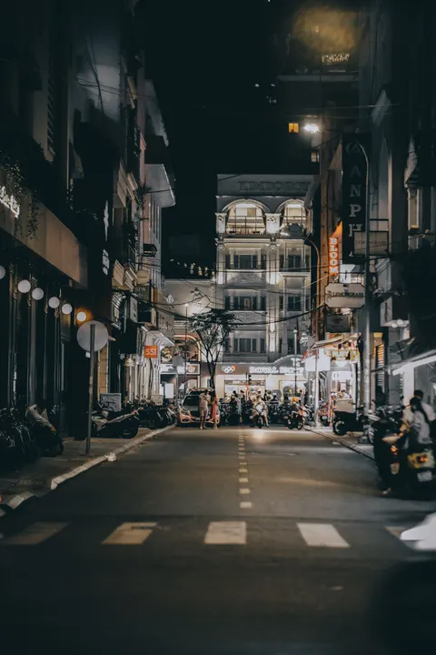 Night Street Phone Wallpaper · street · 1440×2160