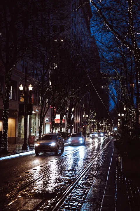 Night Street Phone Wallpaper · street · 1440×2164