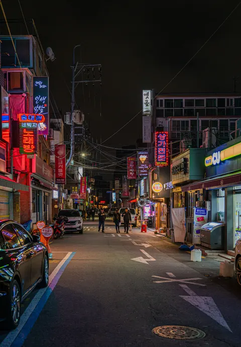 Night Street Phone Wallpaper · street · 1440×2075