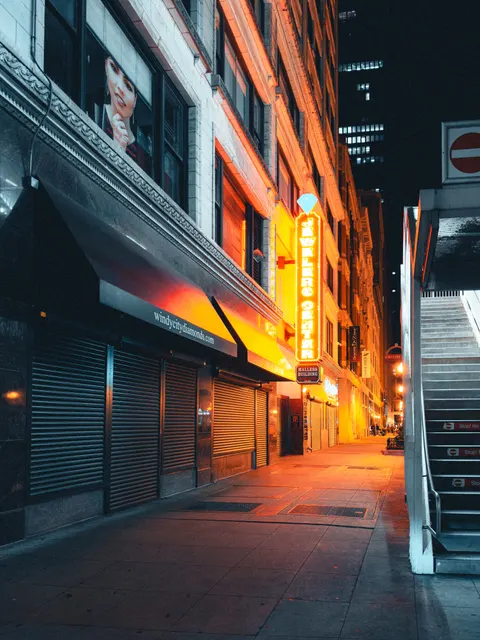 Night Street Phone Wallpaper · street · 1440×1920