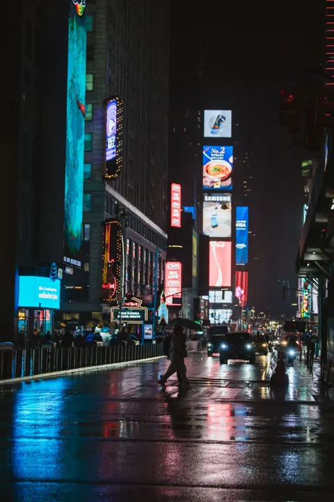 Rainy Street Phone Wallpaper · street · 1440×2160