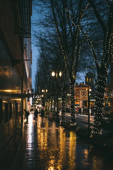 Rainy Street Phone Wallpaper · street · 1440×2164