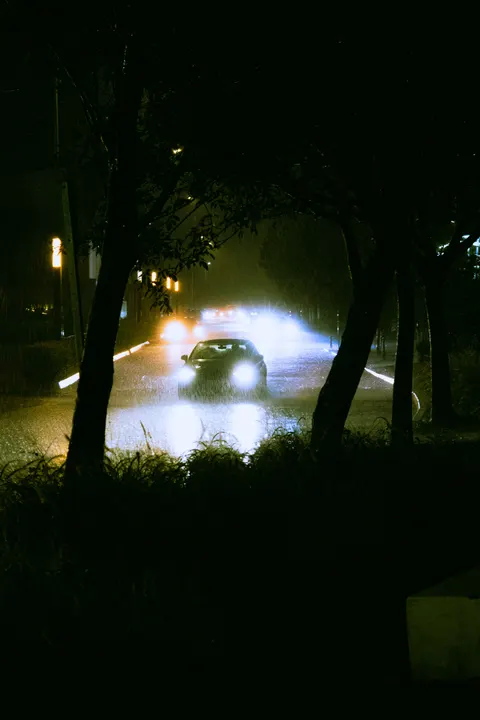 Rainy Street Phone Wallpaper · street · 1440×2160