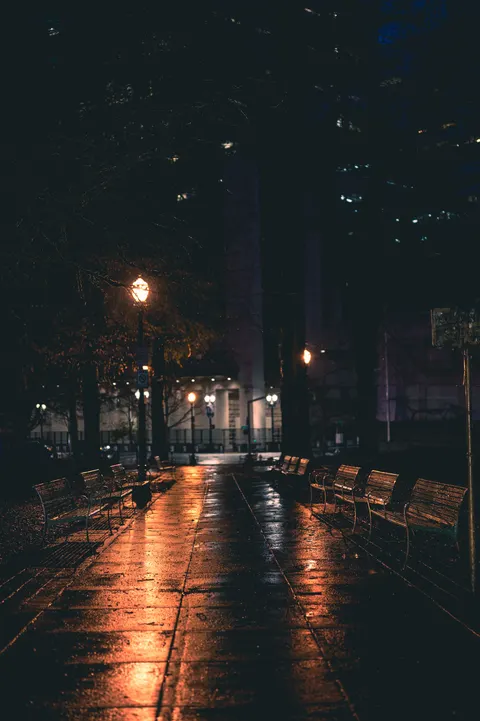 Rainy Street Phone Wallpaper · street · 1440×2164