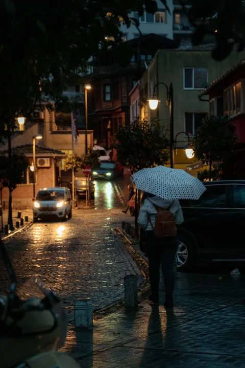 Rainy Street Phone Wallpaper · street · 1440×2160