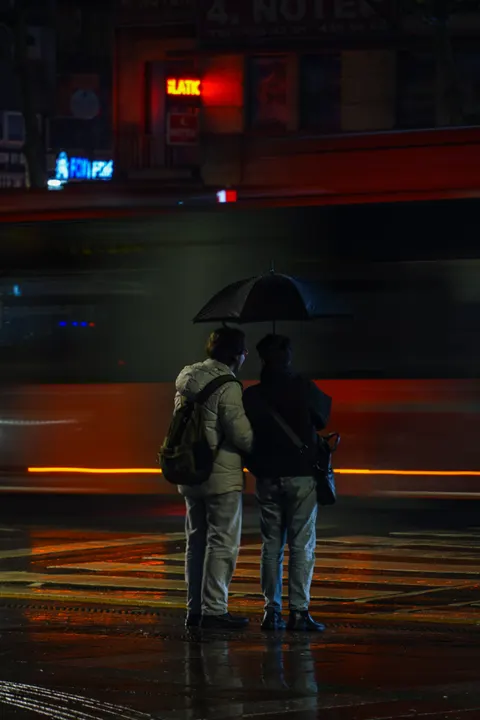 Rainy Street Phone Wallpaper · street · 1440×2159