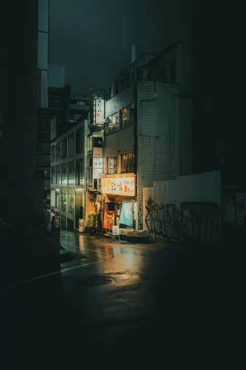 Rainy Street Phone Wallpaper · street · 1440×2163