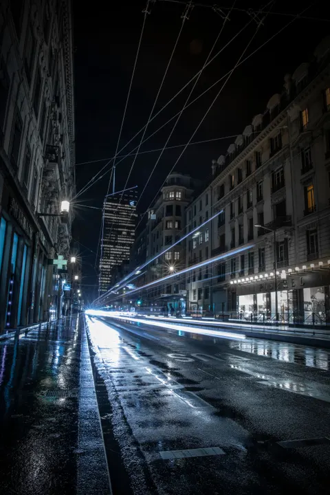 Rainy Street Phone Wallpaper · street · 1440×2160