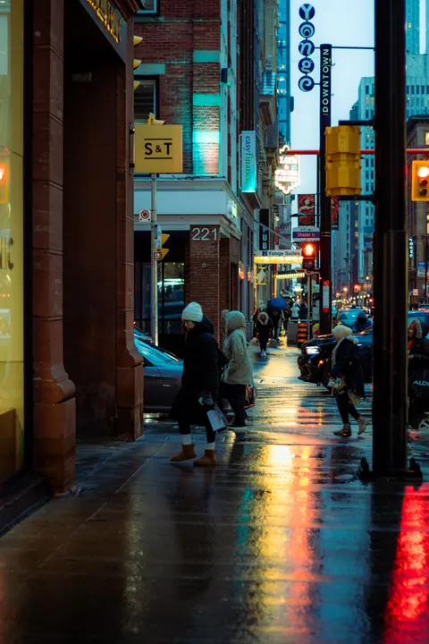 Rainy Street Phone Wallpaper · street · 1440×2160