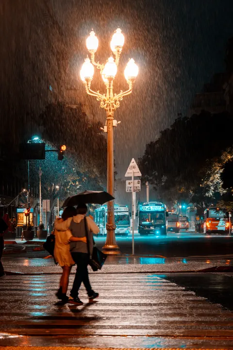 Rainy Street Phone Wallpaper · street · 1440×2160