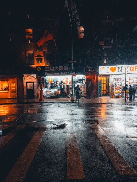 Rainy Street Phone Wallpaper · street · 1440×1920