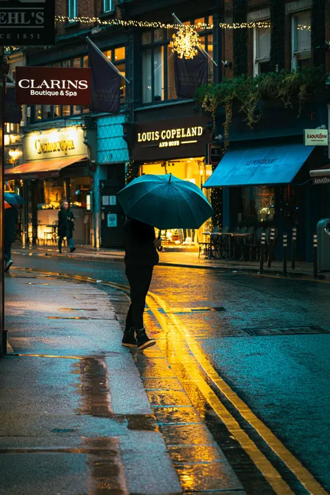 Rainy Street Phone Wallpaper · street · 1440×2160