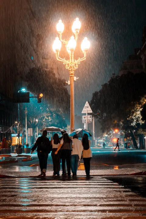 Rainy Street Phone Wallpaper · street · 1440×2160