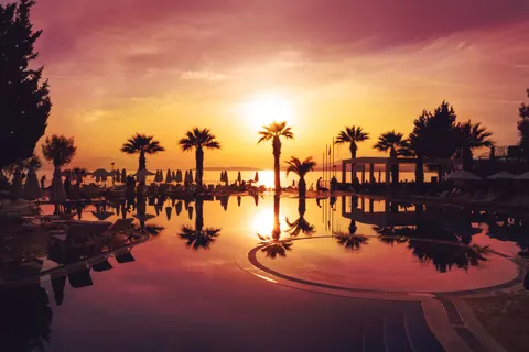 Palm Beach Sunset 4K Wallpaper · nature · 3840×2560