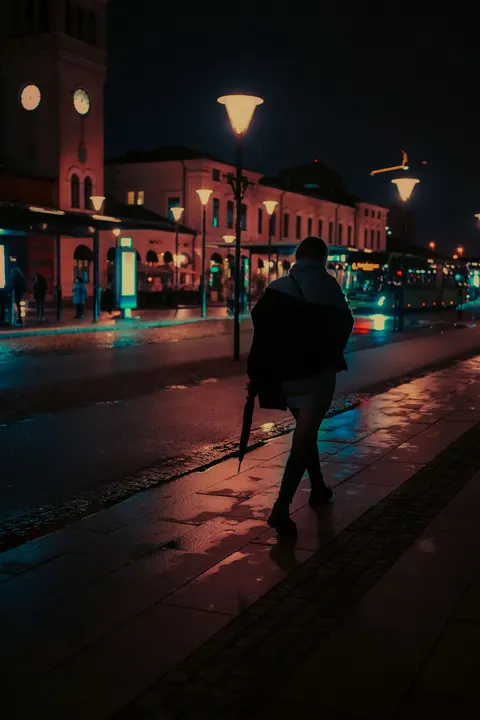 Rainy Street Phone Wallpaper · street · 1440×2160