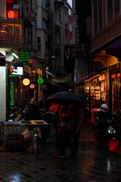 Rainy Street Phone Wallpaper · street · 1440×2160